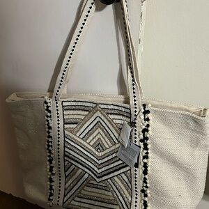 Gorgeous America and beyond beaded Tote Bag NWT